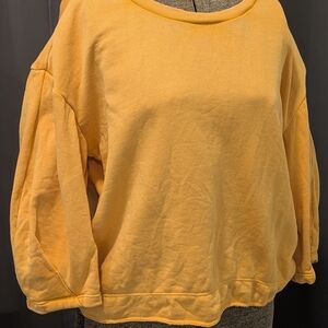 Anthropologie Mustard Yellow Sweatshirt